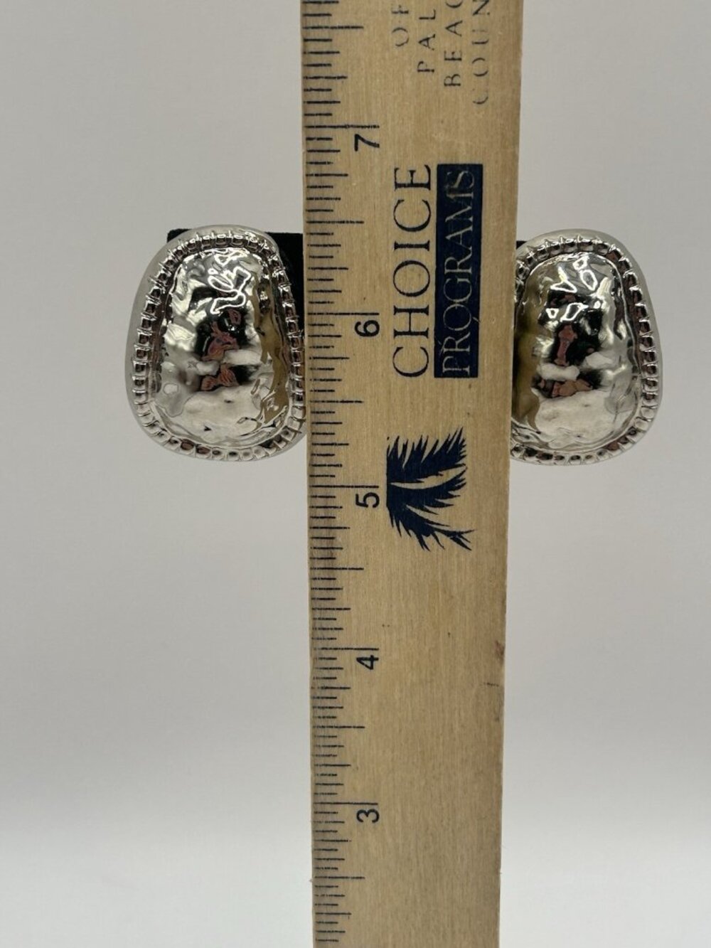 Park Lane Earrings Silver Tone Chunky Hammered Clip On Earrings Statement Fun - Picture 2 of 10